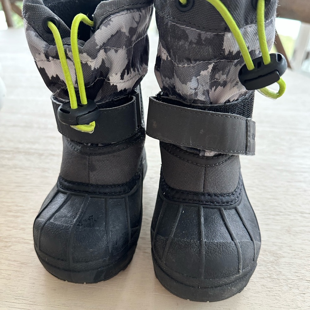 Kids' Black and Gray Winter Boots